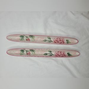 Maxcera Corp "Paisley Peony" Olive Tray Set of 2